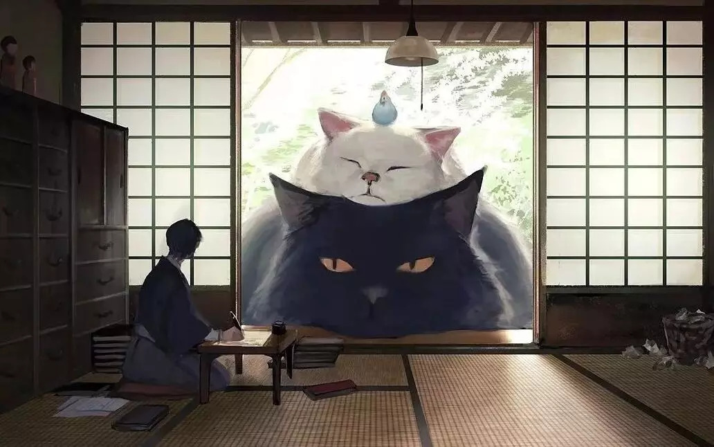 国外大神"超治愈猫咪插画":世间幸福之事,唯猫咪和睡梦不可无