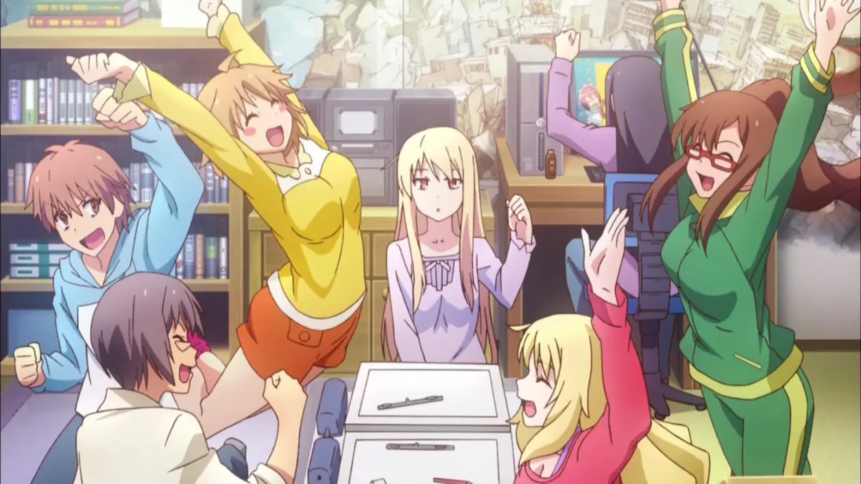 樱花庄中绽放的笑颜，完全不落于盛开的樱花。（樱花庄美图美句）