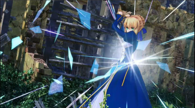 《fate/grand order 街机版》画面首度公开 saber宝具霸气重现