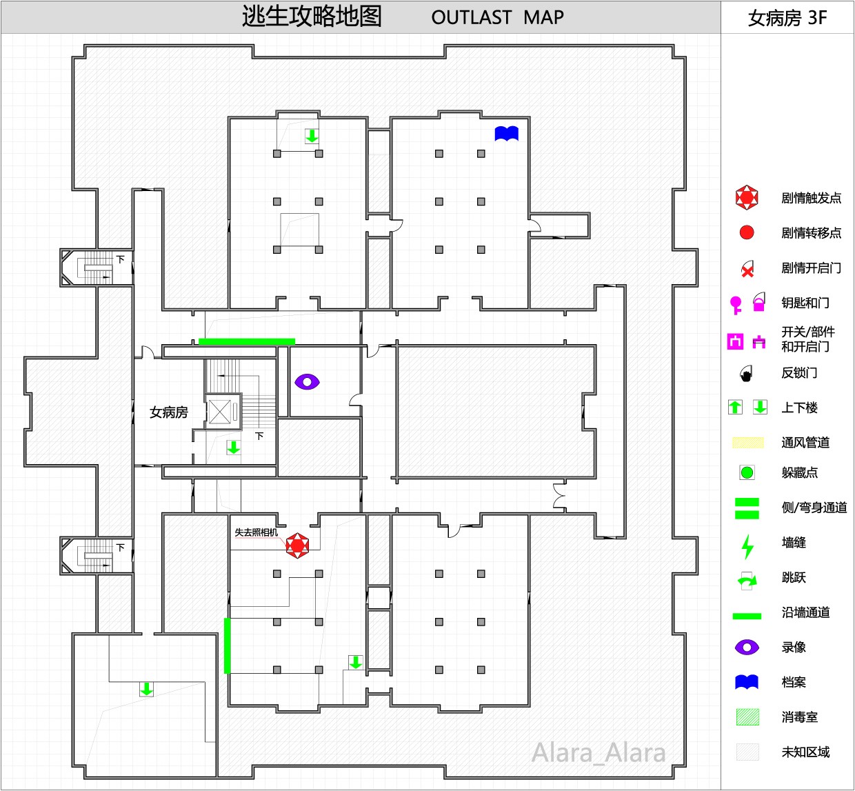 【逃生outlast】攻略地图