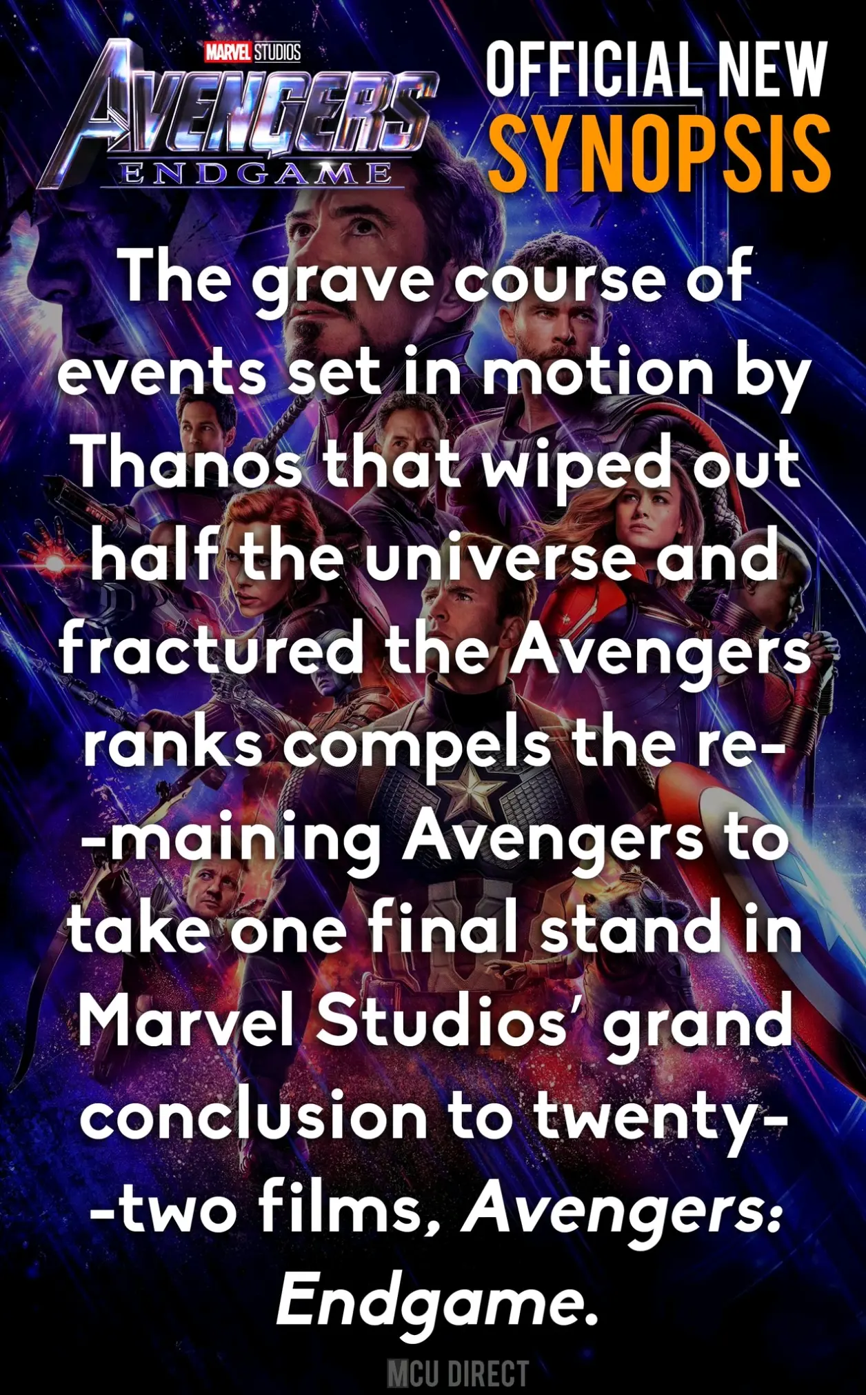 漫威再出手！《复联4》最终剧情概要公布，终局之战注定你死我活