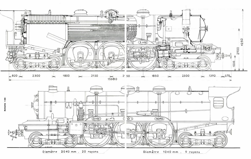 【科普】第一款4-6-4轮式的煤水车式蒸汽机车——法国