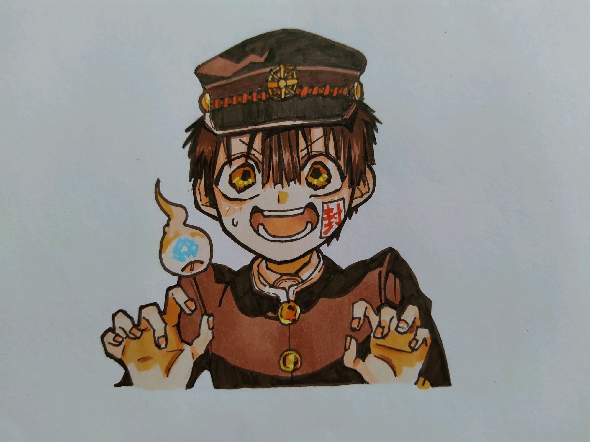 暖色调的花子