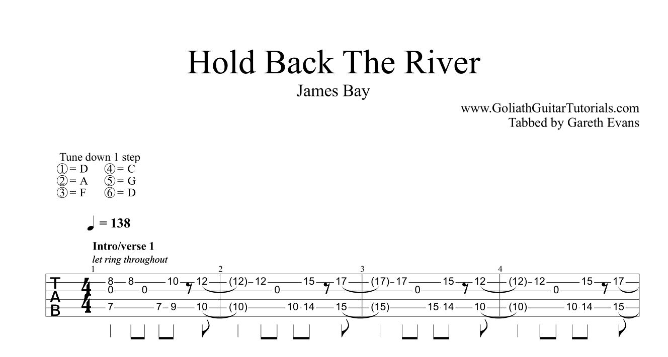 ge吉他谱-hold back the river - james bay