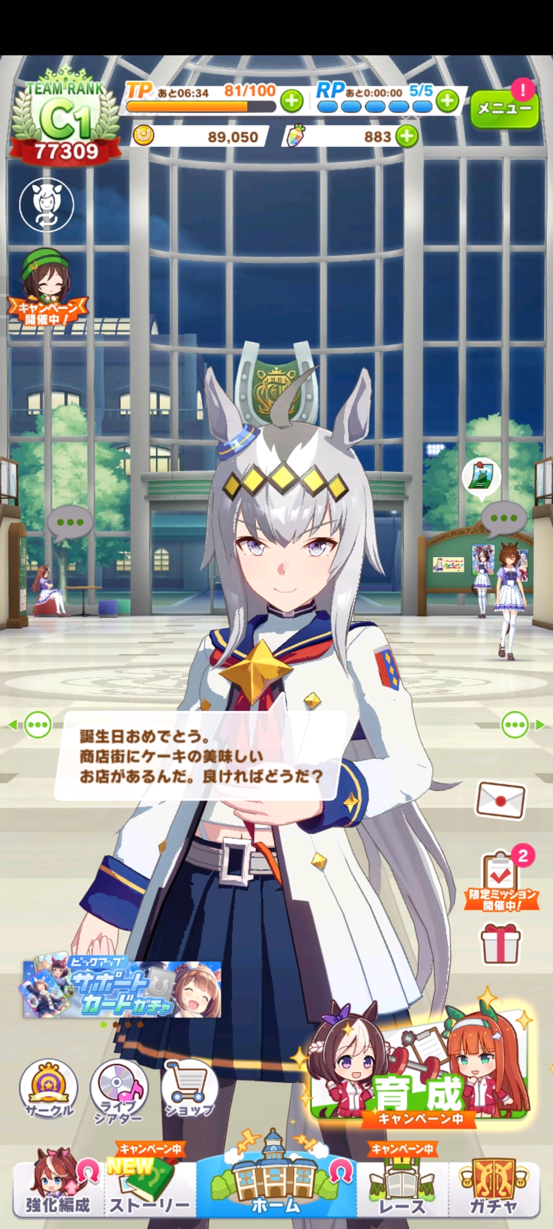 (**)) 圣王光环(如果愿意让训练员桑脱鞋的话会更好哦( ω ))