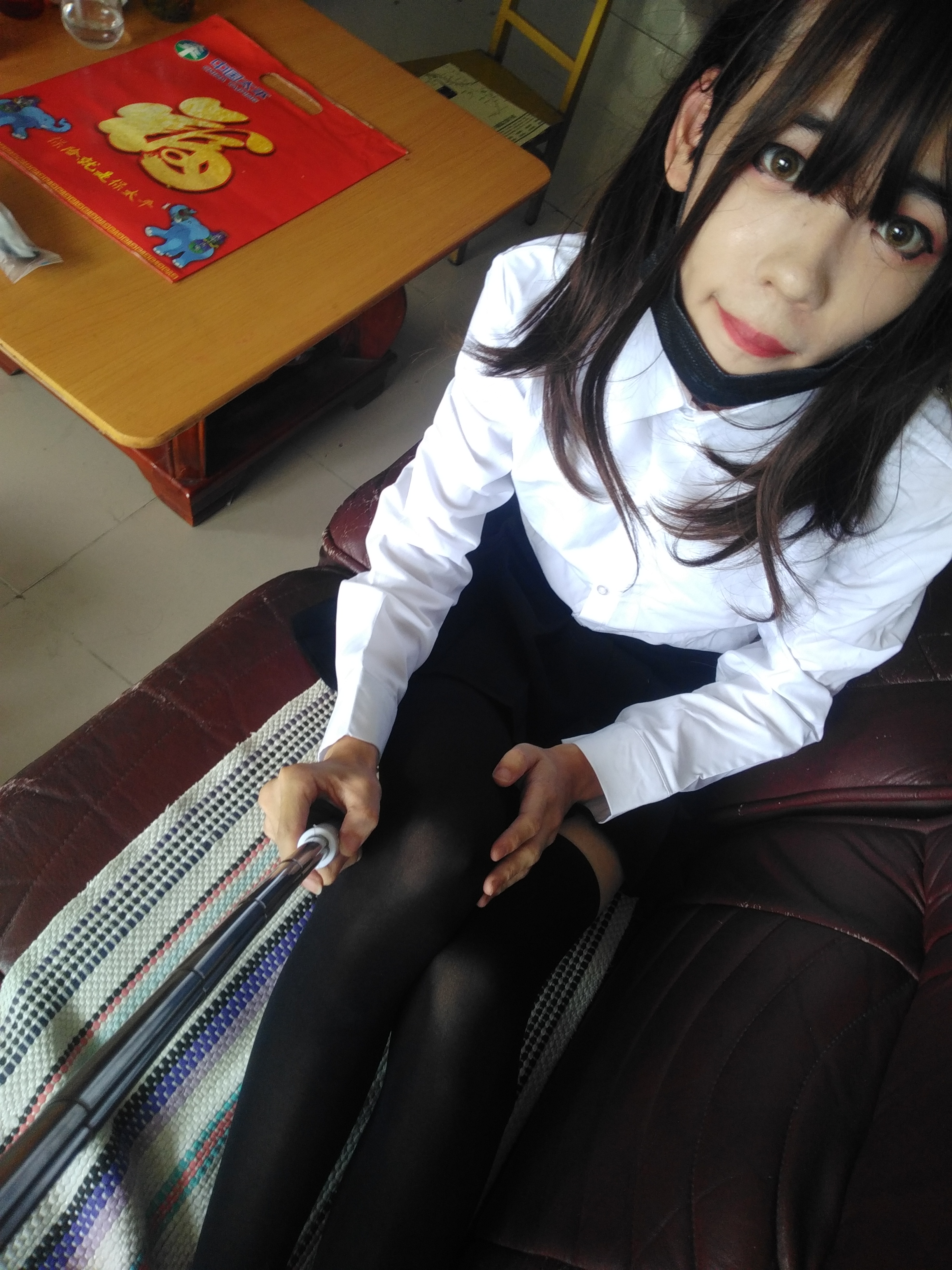 女装大佬制服黑丝诱惑?喵喵喵?