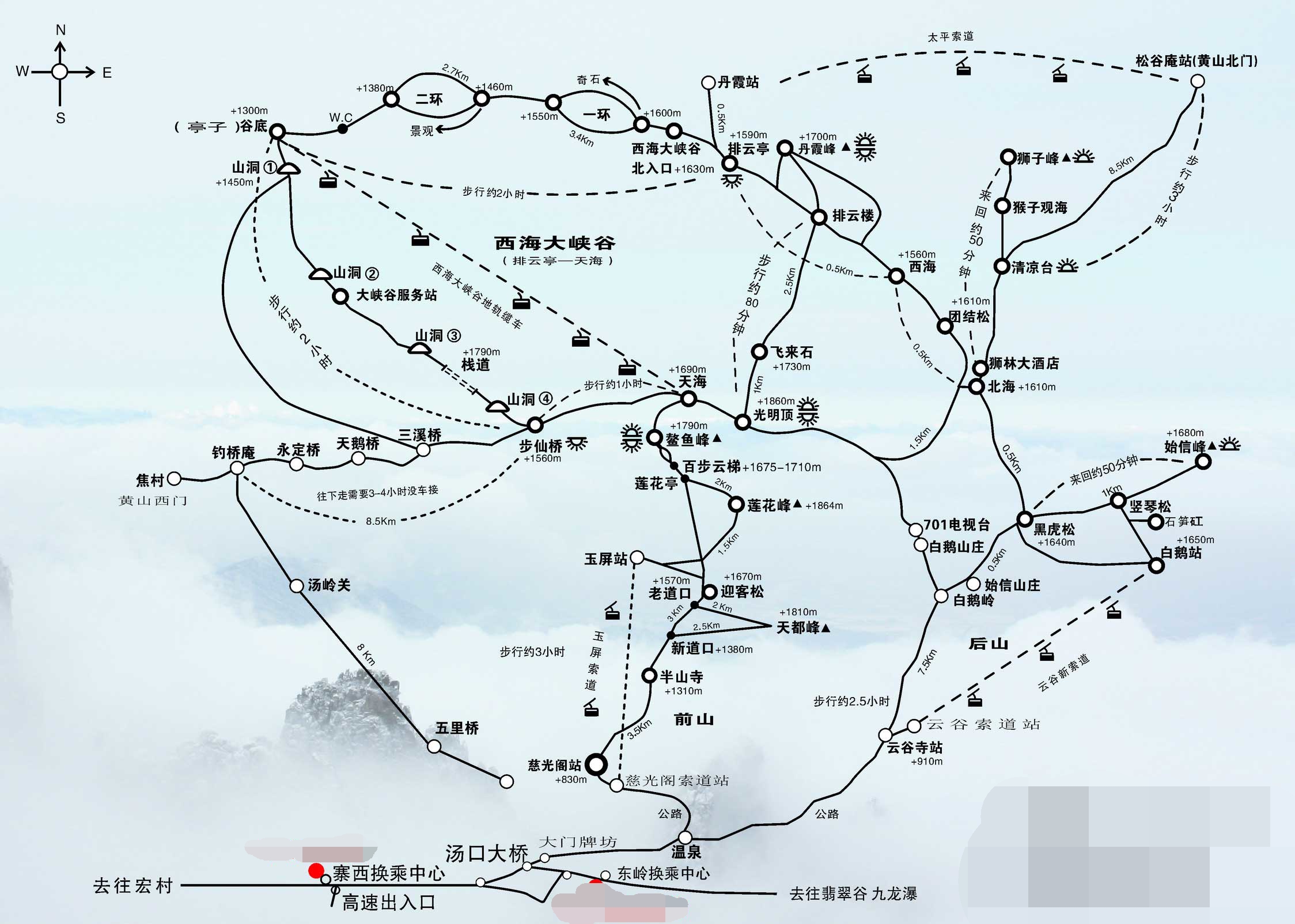 黄山旅游地图,来自网络,侵删