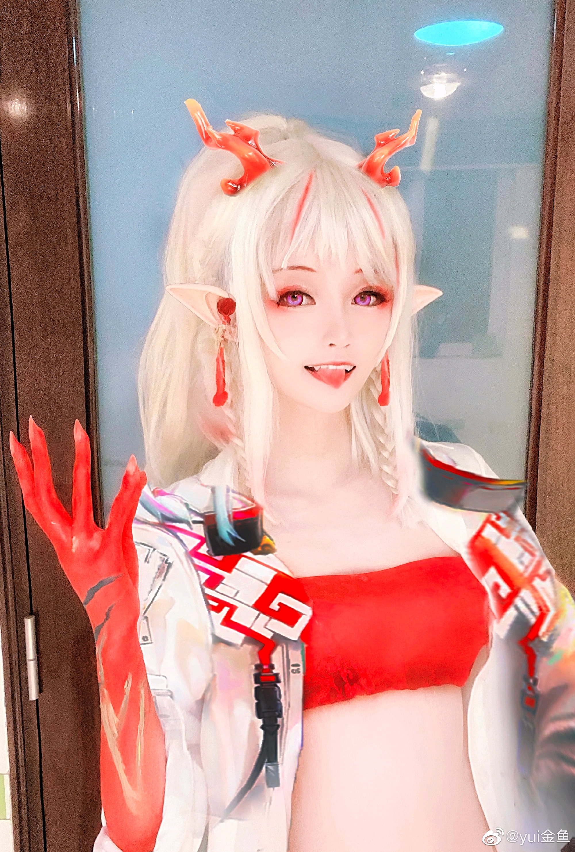 cosplay的照片制作过程,cosplay的妆容 cosplay/明日方舟