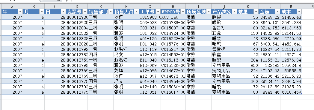 数据透视表