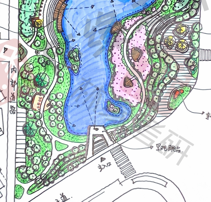 04 覆土建筑 考点3 / 保留植物群落 01面积较为集中,有观赏价值的