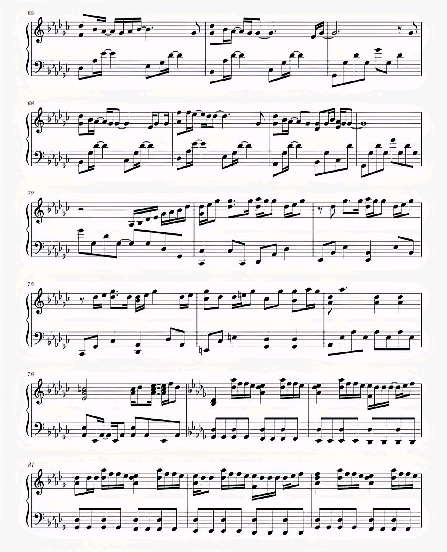 没什么大不了钢琴曲谱_起风了钢琴简谱