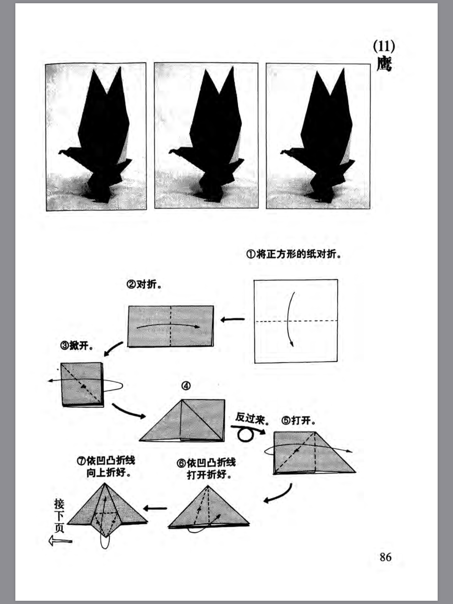 折纸战士之折纸宝典1分享(9(鹰 兰花)