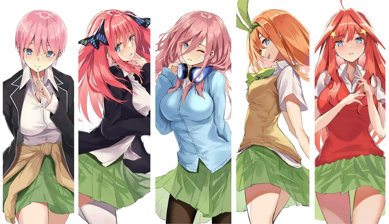 动漫高清壁纸图-五等分的新娘(全员图)