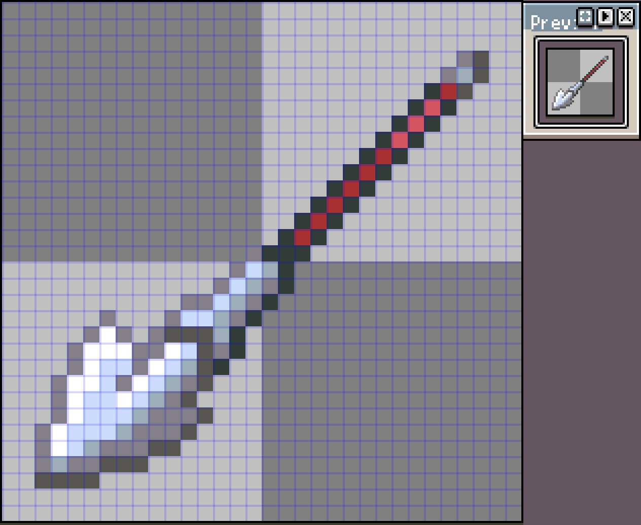 像素画基础教程:武器画法