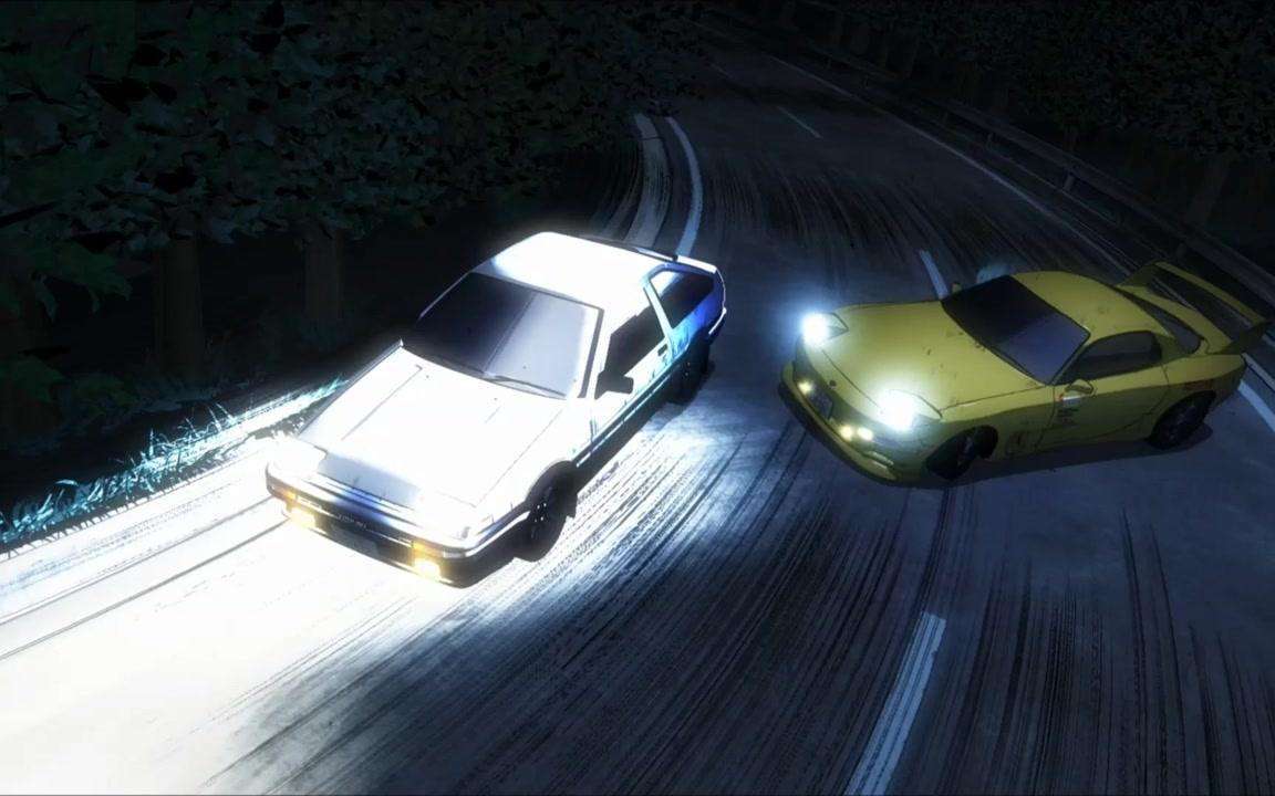 头文字d:要论跑水沟方式,只服秋名山车神藤原拓海!