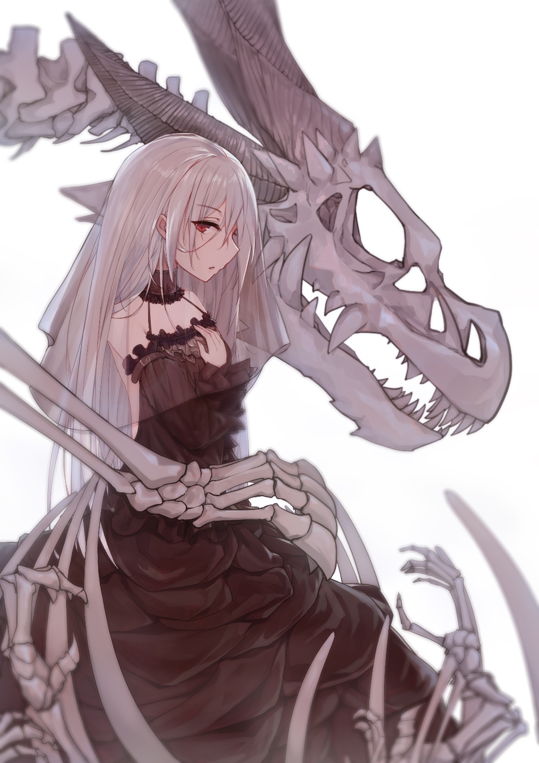二次元极致插画 银发少女 系列[第三期]