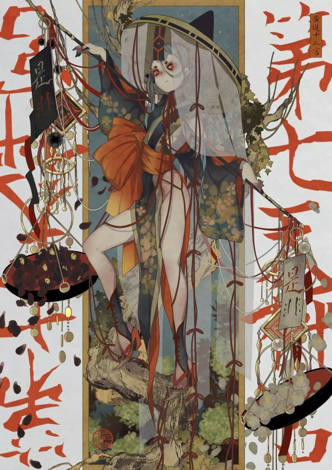 妩媚中又带着霸气, 不论是对圣洁的神明亦或是诡异的妖怪,都有着她