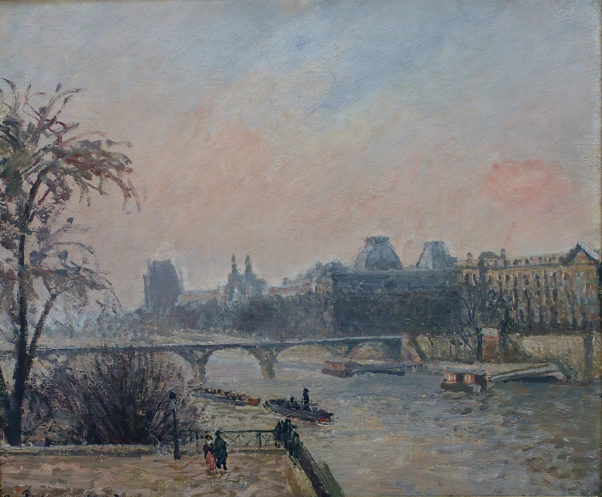 印象派大师毕沙罗作品欣赏—巴黎Ⅲ《卢浮宫》