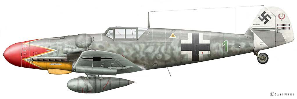 赫尔曼格拉夫座机,bf-109g-6,1943年德国本土.