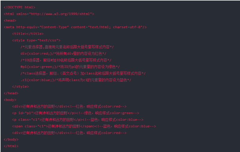 html代码文字