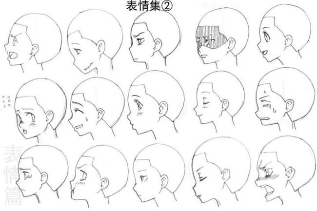 【板绘新人素材】侧脸的练习之二次元侧脸画法