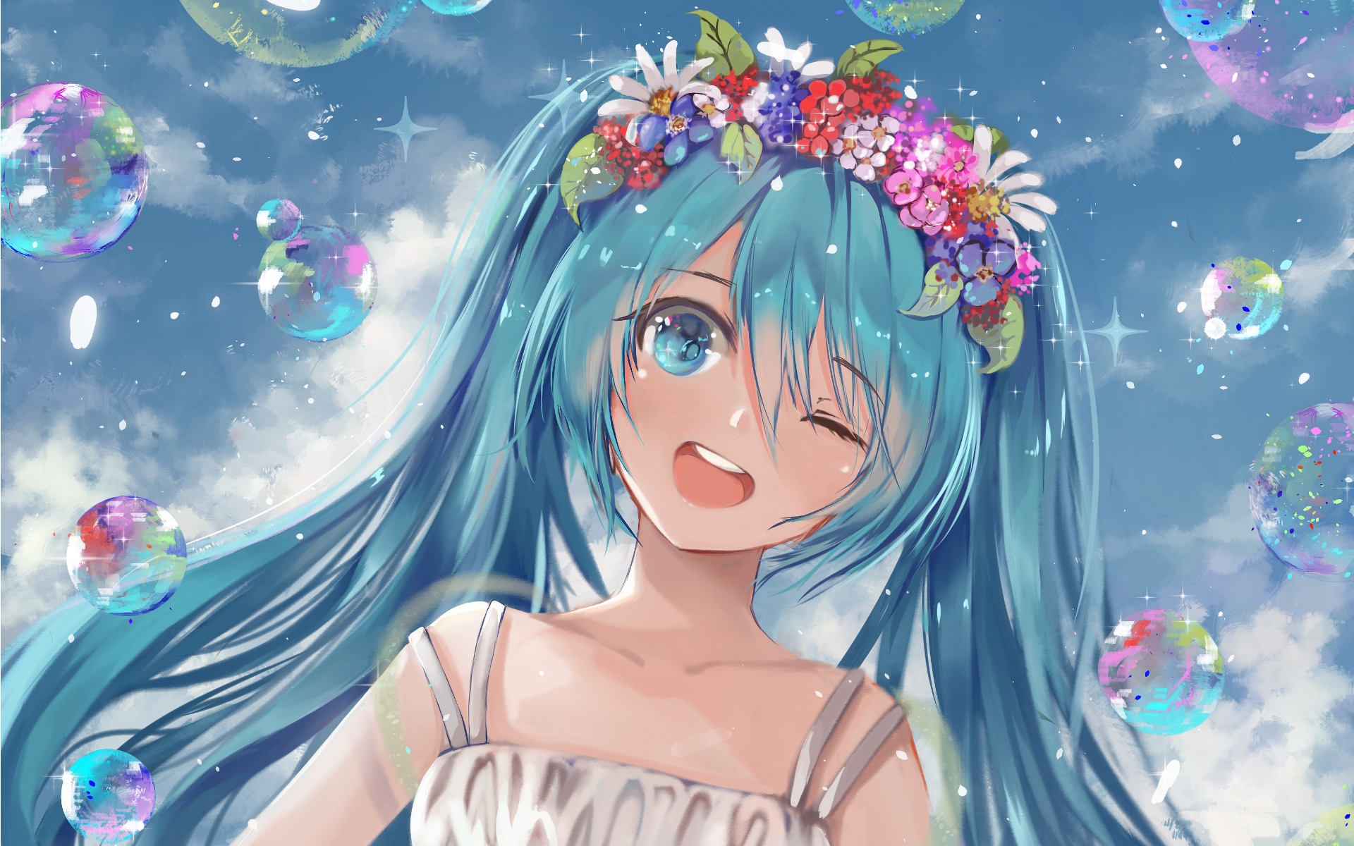 初音高清美图壁纸,不好看你打我(第