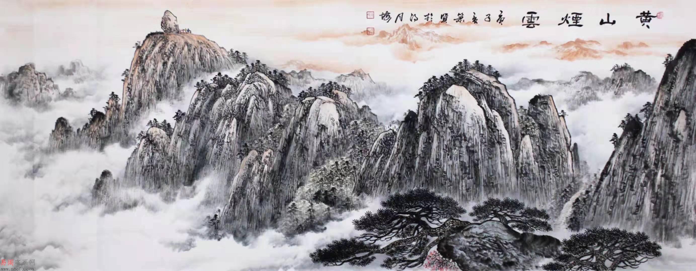 黄山奇峰的点睛之笔 国画迎客松受全国人民喜爱