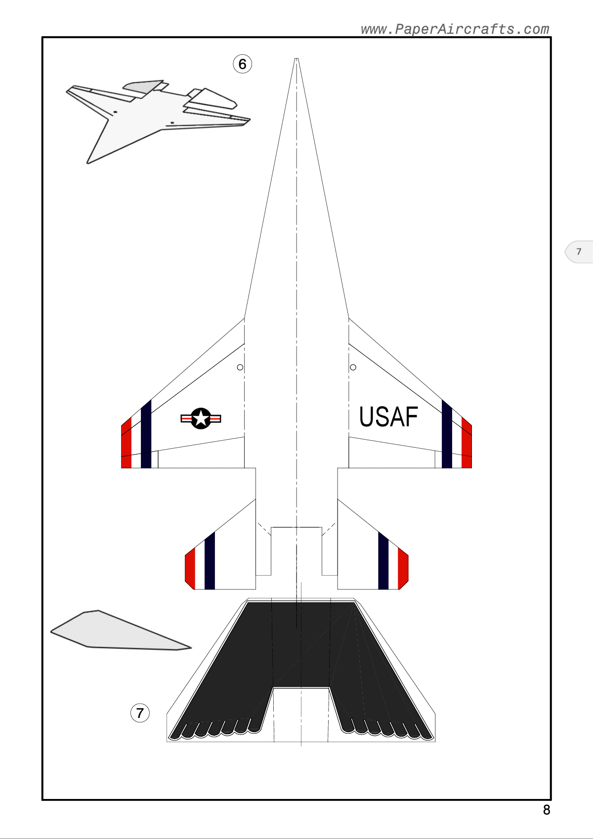 paperaircrafts纸模图纸之f16(可飞)