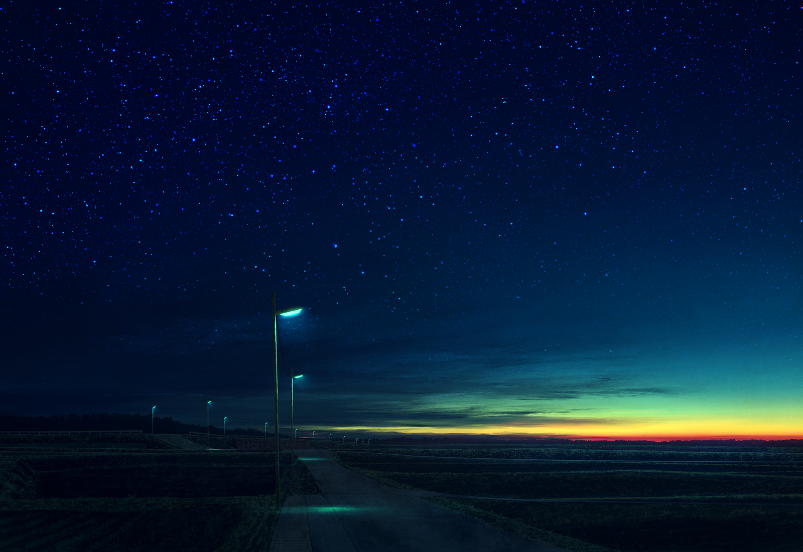 但愿,可以欣赏到深夜的美景.(夜景,星空壁纸)