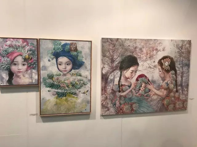 东方艺术风格的材料和西式油画混合而成的作品会是什么样呢