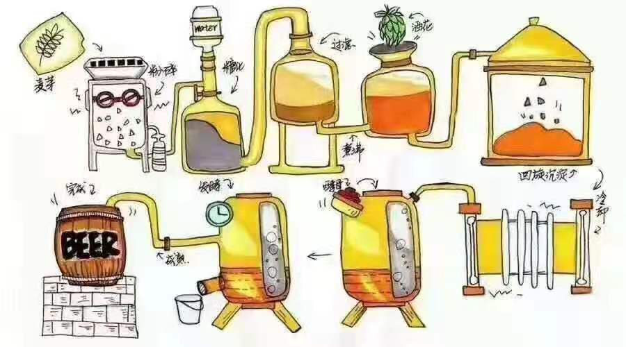 精酿啤酒制作流程图