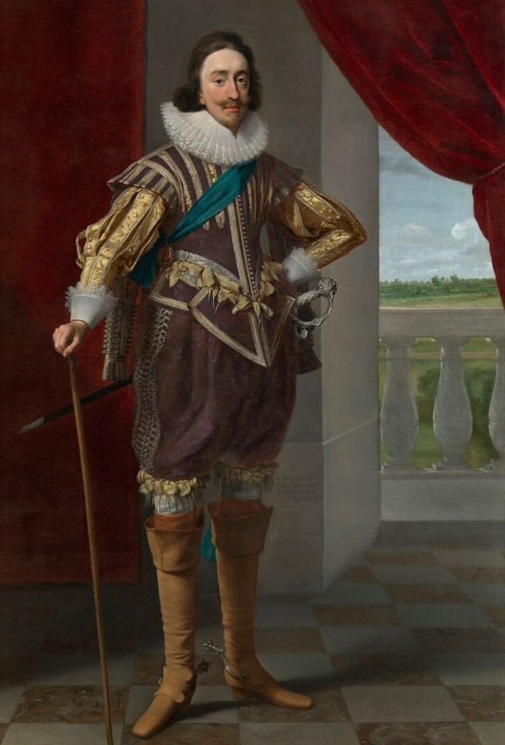 查理一世画像,约1620年代,这时期的油画特别喜欢把人的脚掌画的纤细