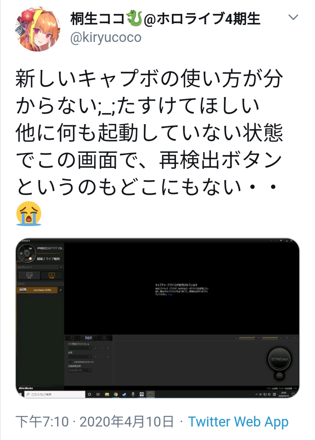 古龙种—桐生可可的每日生态研究报告⑤ 4.10