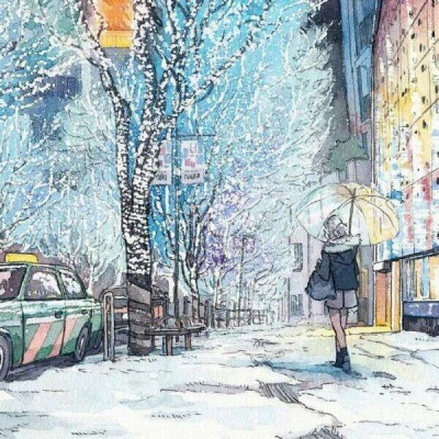 今日的动漫插画头像春风已经掠过田野