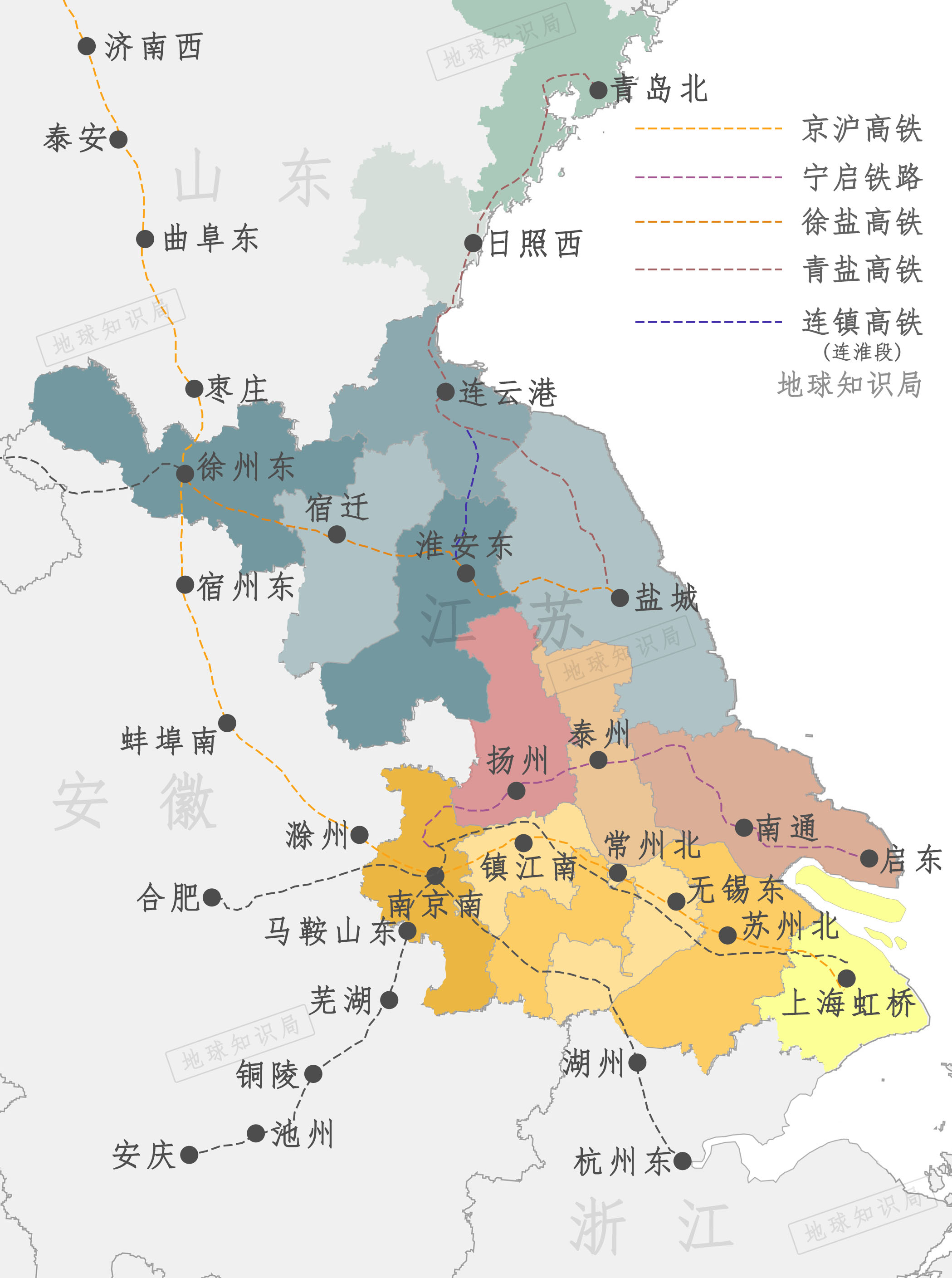 刚刚江苏高铁连起来了地球知识局