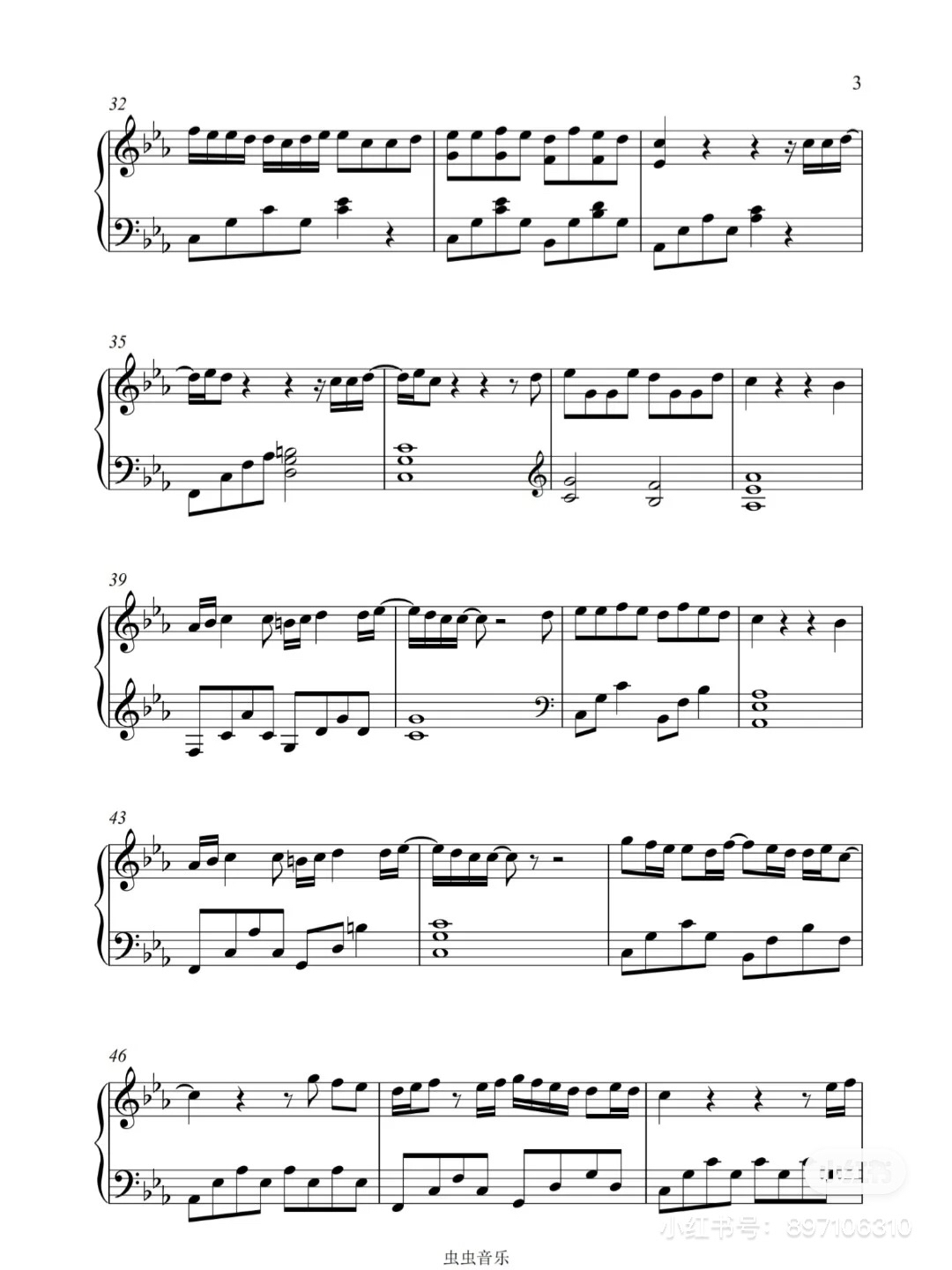 钢琴谱 《俄罗斯摇篮曲》《一步之遥》《梦中的鸟》