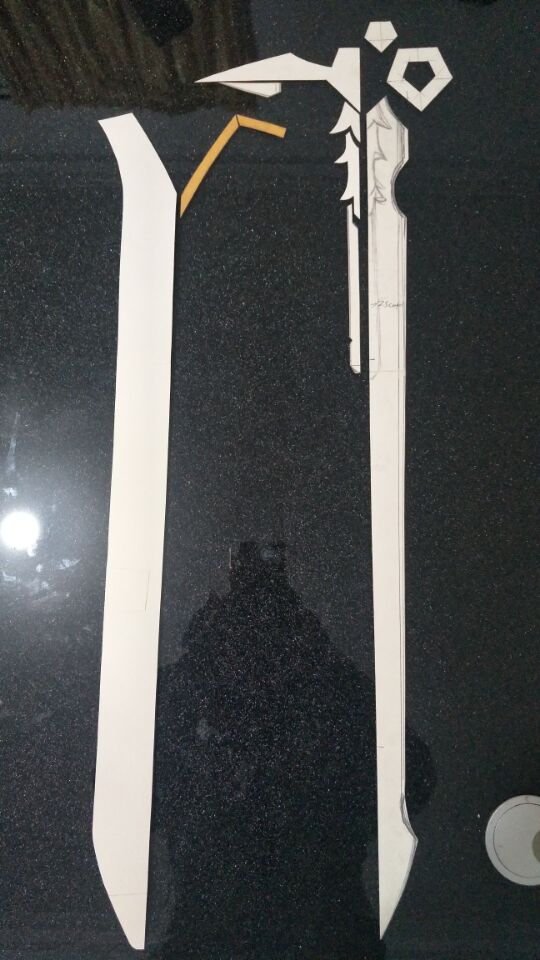 风之伊,cos道具刀剑神域逐暗者成品展示和图纸分享