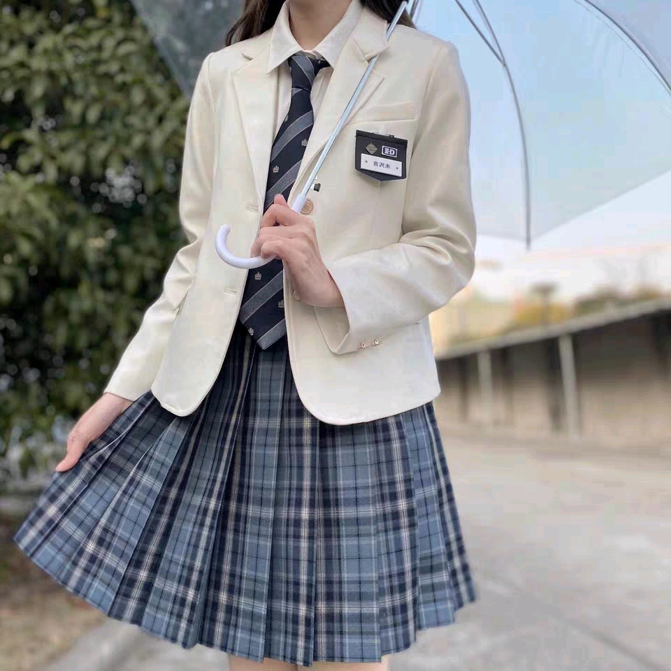 【jk制服】推荐#蓝色格裙你值得拥有