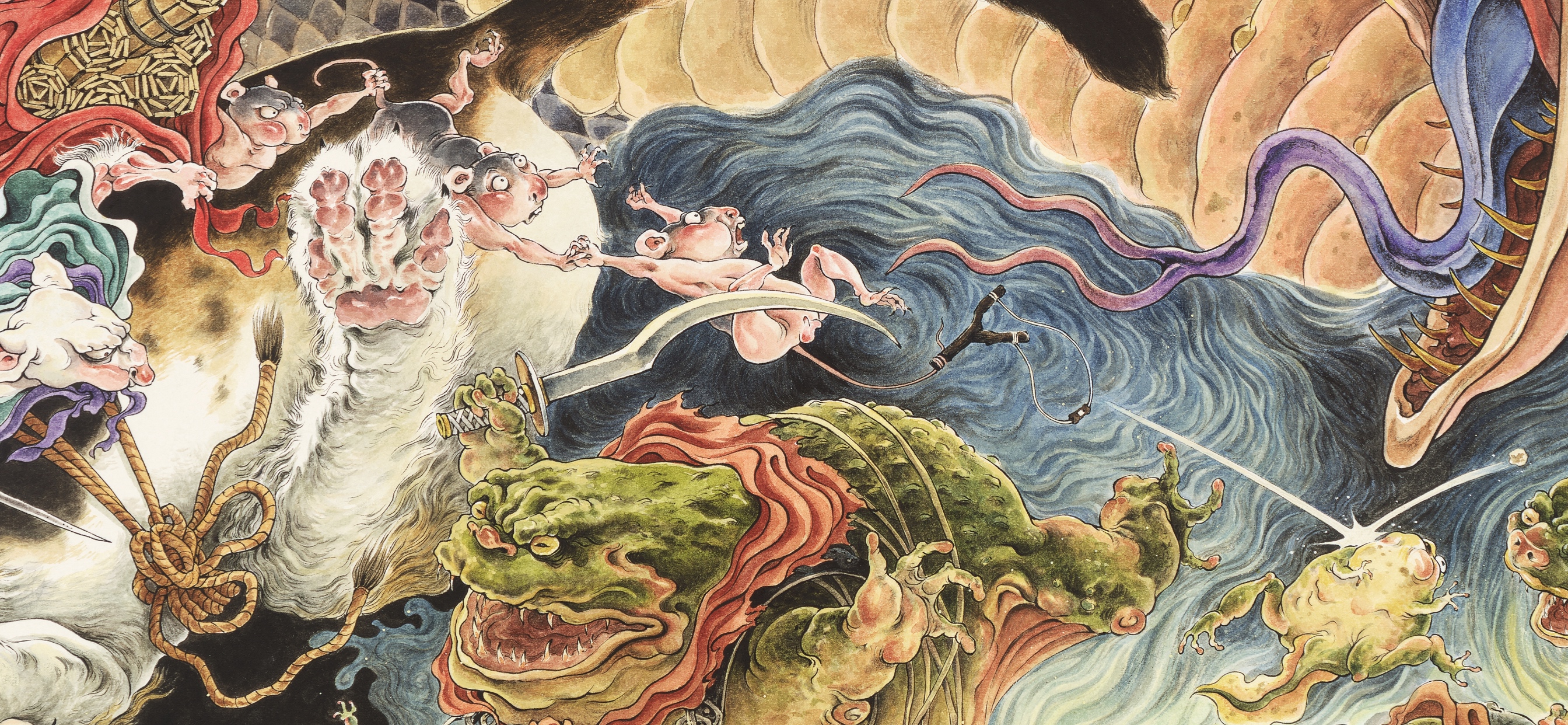 鼠年年画鼠仙夺经图画完了