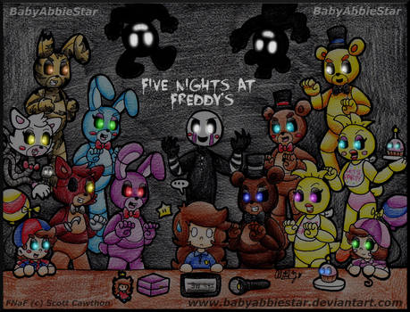 今天再次从deviantart上转载图片,fnaf的同人图 scrap baby 与 lefty