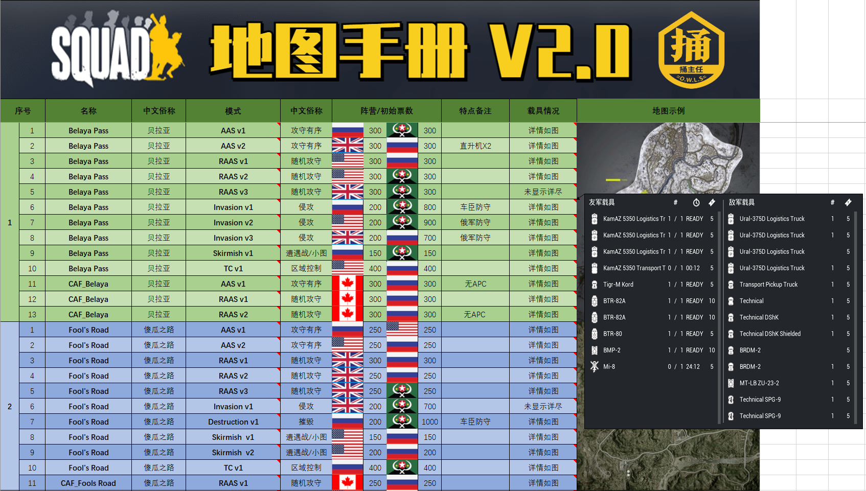 squad 战术小队 游戏地图手册(op必备工具)