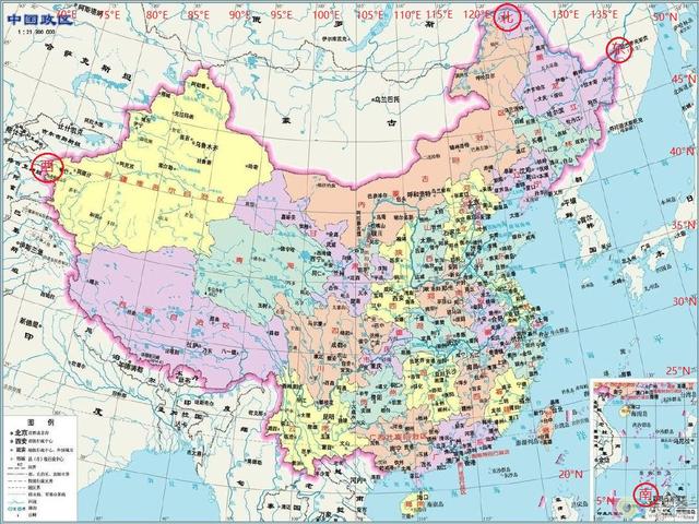 中国地理四至点