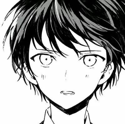 [动漫男生黑白头像]