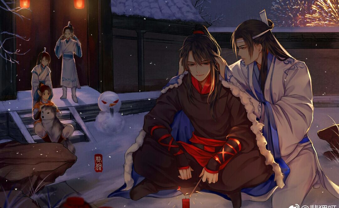 魔道祖师:激动!官方公布的忘羡新春贺图,你们觉得可爱吗?