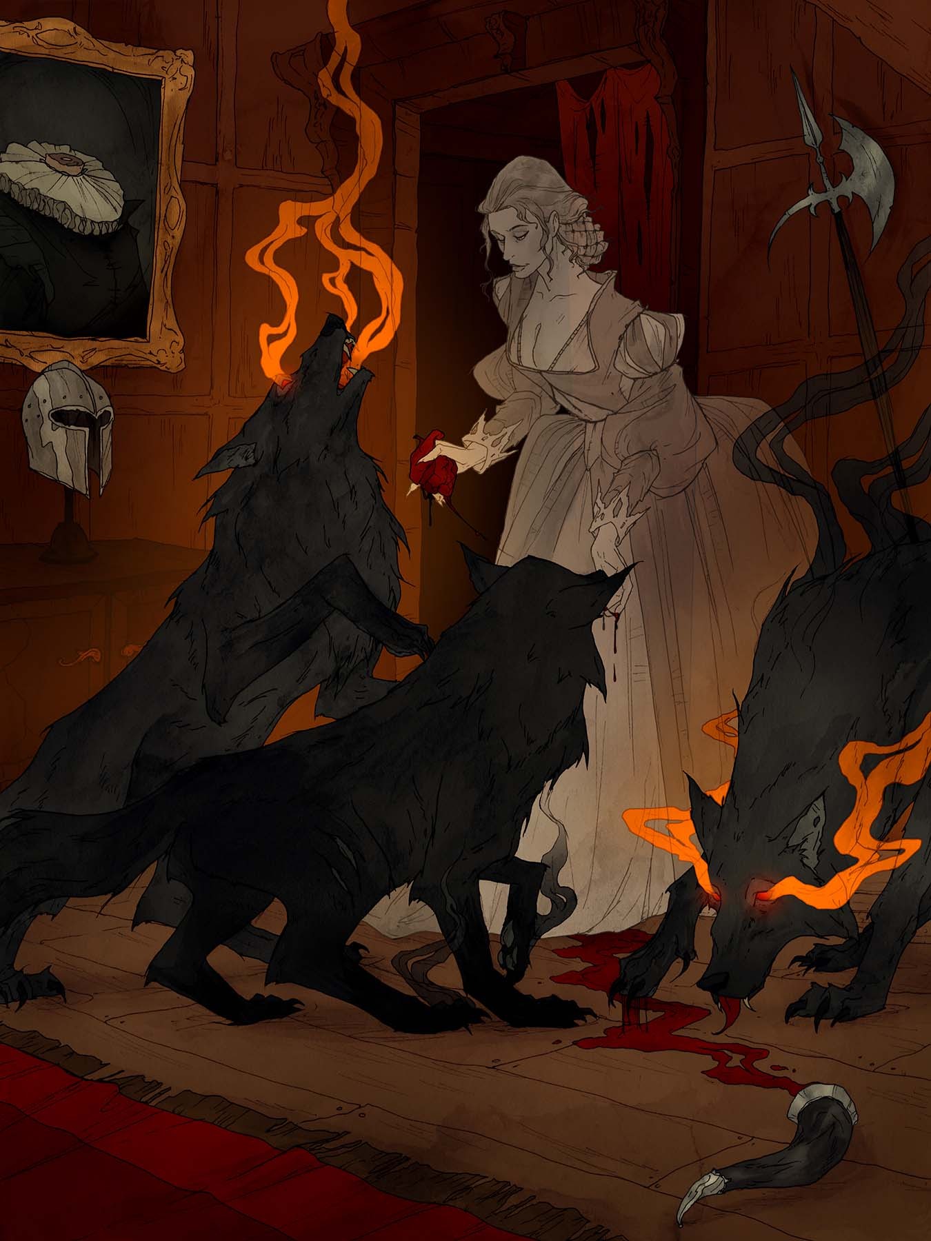 挑战对于恐惧与爱,美丽和丑陋的观念,哥特式暗黑系插画师abigail