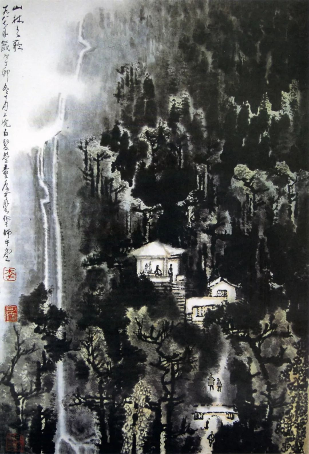 杭州白墙国内名画家作品丨李可染