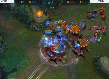 uzi疯狂超神faker连续被秒杀中韩大战精彩回放