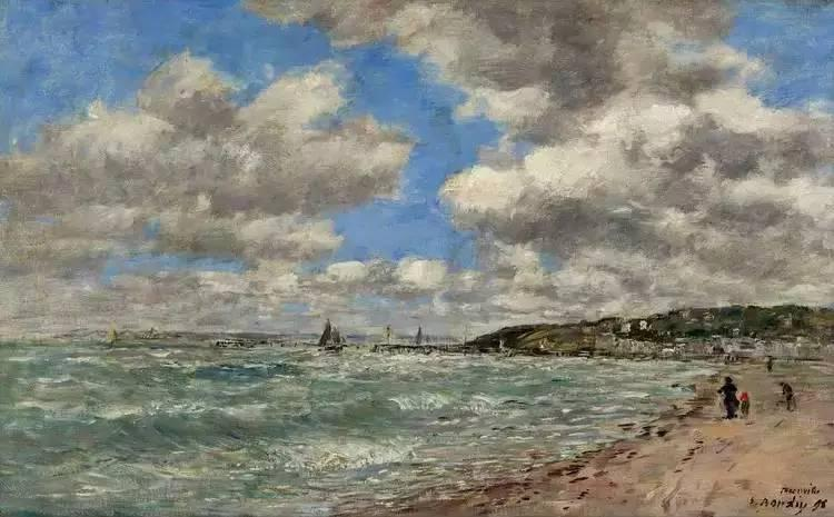 法国19世纪风景画家尤金 · 布丹是"印象派之父"莫奈的启蒙老师