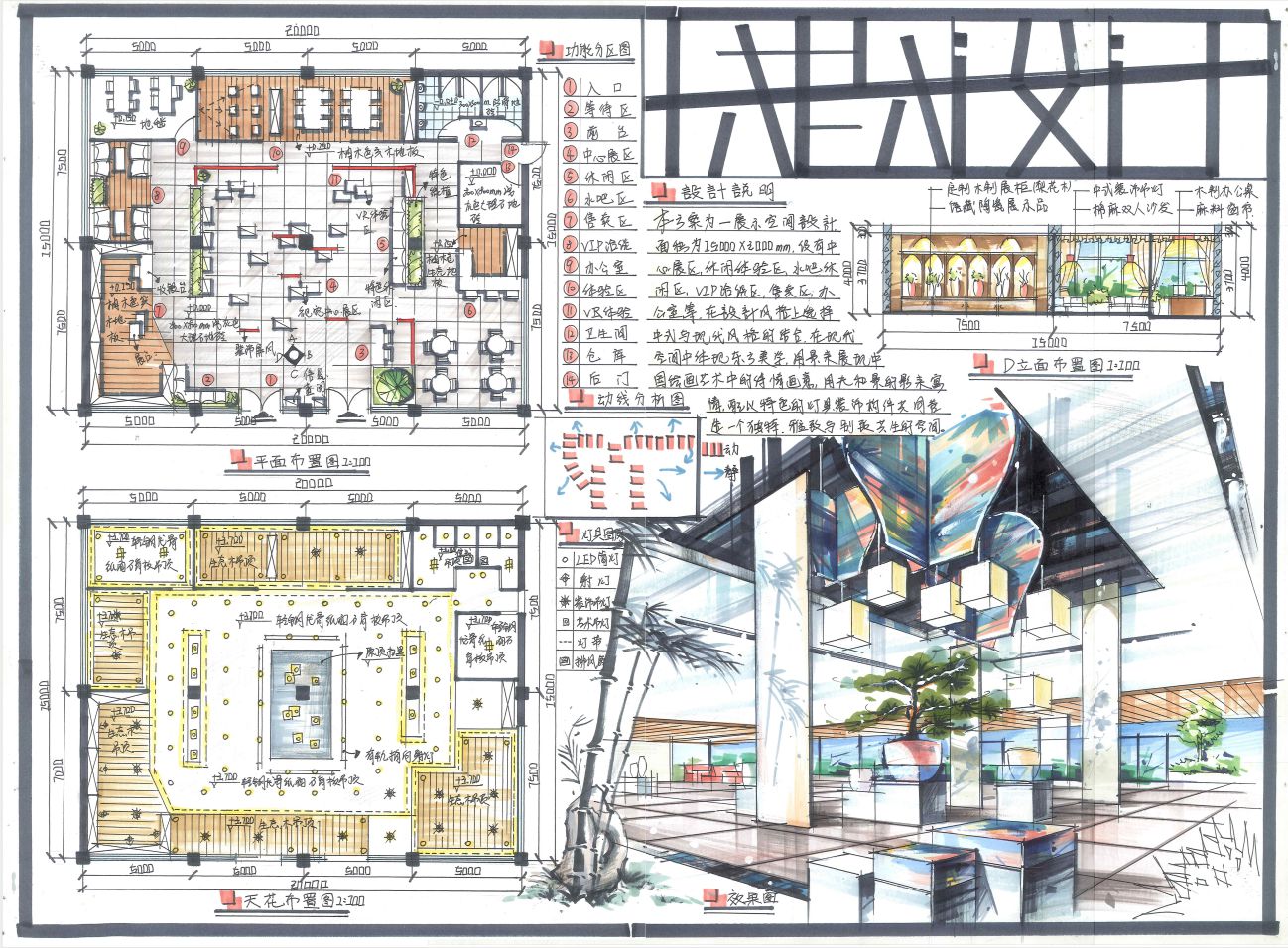 考研干货 | 室内设计考研快题方案作品 四