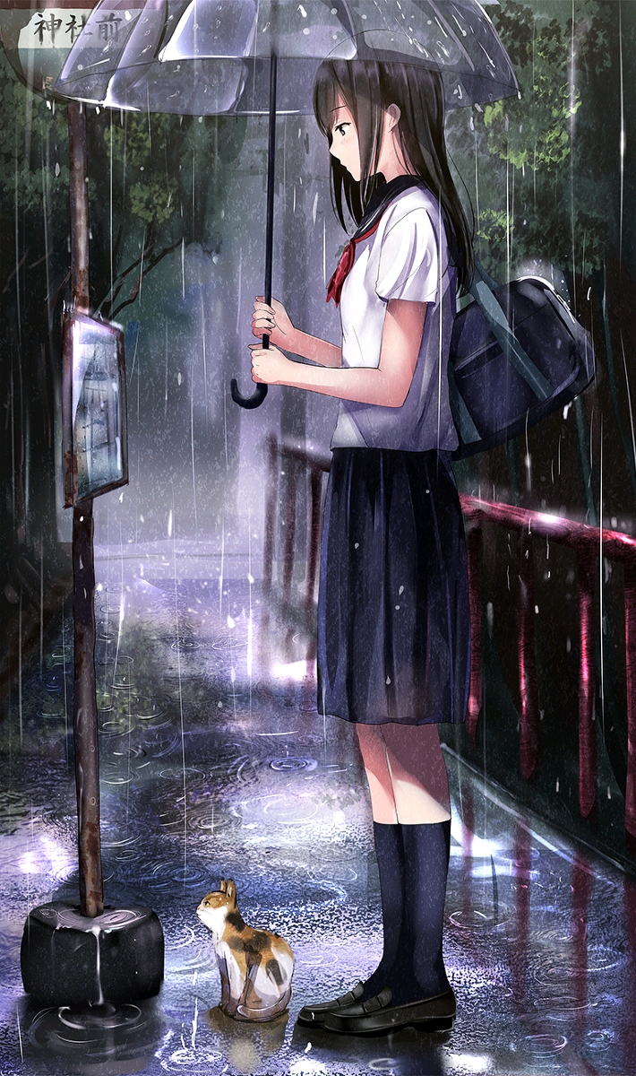 精美图片 第一期 『孤独的少女和雨』
